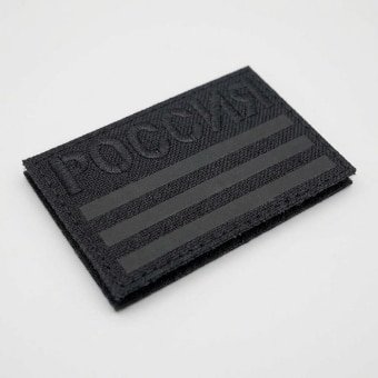 Military Patch Russian Flag – Black Reflective