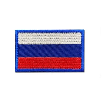 Embroidered Russian Flag Blue