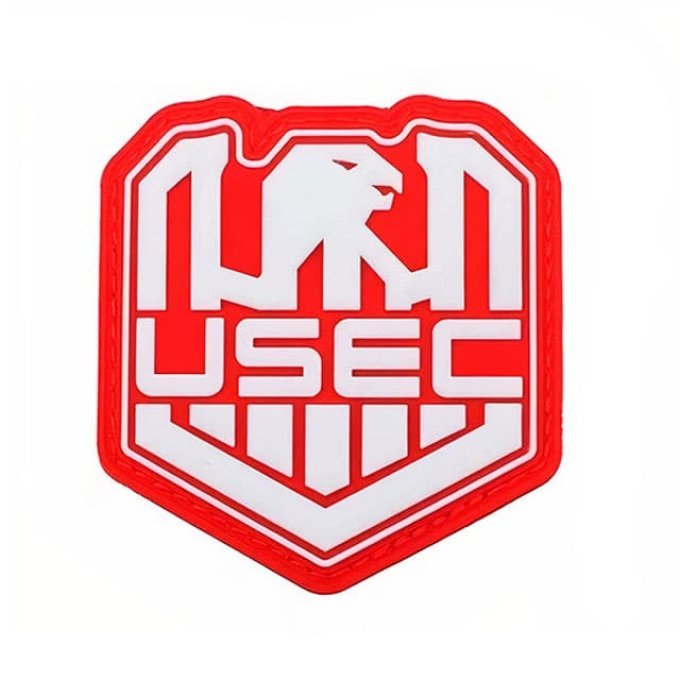 USEC velcro patch PVC Red