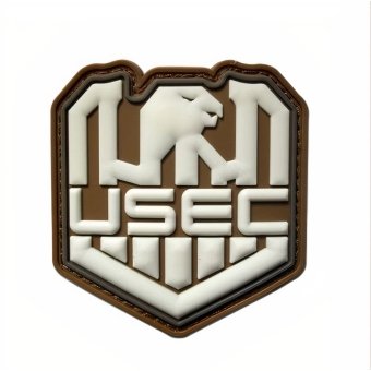 USEC velcro patch PVC Brown