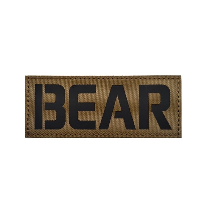bear embroidered patch tarkov Coyote Brown