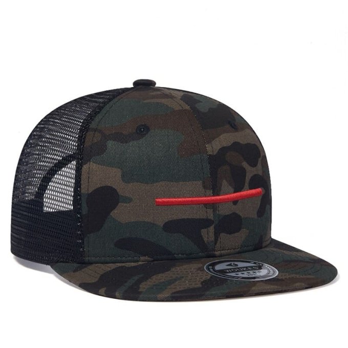 <span> Camo Snapback </span> Red Line - Asian Woodland - Image 3