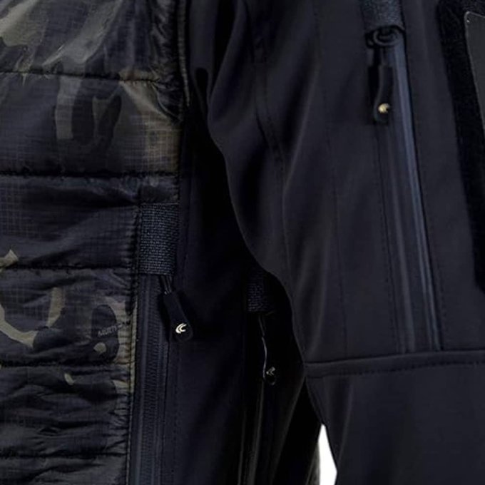 Black camo puffer jacket "Shadowstrike" S1 - Image 4