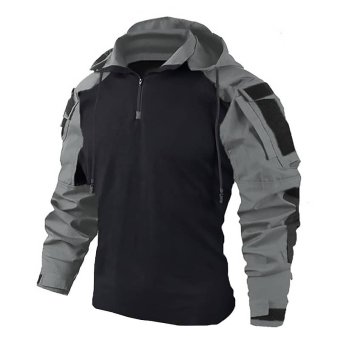 Hooded combat shirt "YZ" Grey
