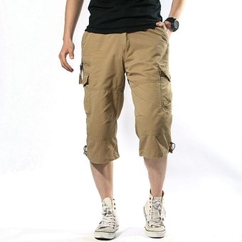 Mens baggy cargo shorts Desert Tan Coyote