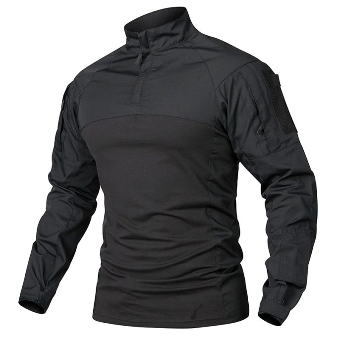Tactical combat shirt black "Enhanced"