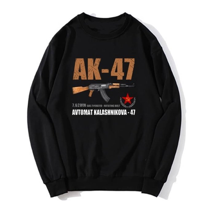 ak 47 sweatshirt Black