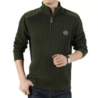 army 1/4 zip pullover Olive