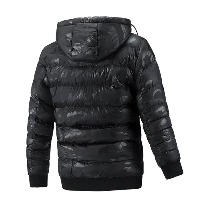 camo hooded puffer jacket