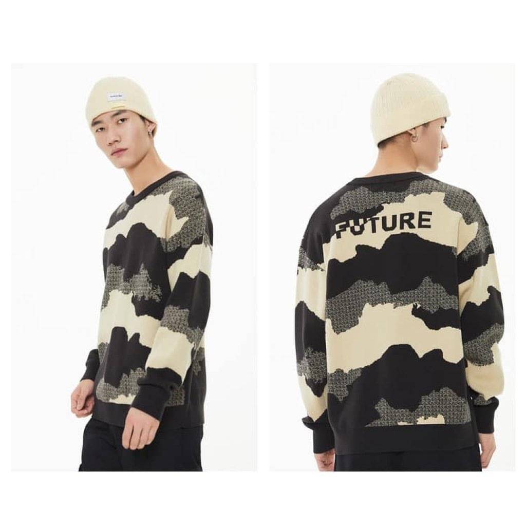 Handmade Camo Star Sweater (S)
