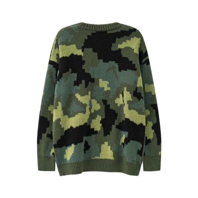 camo print sweater