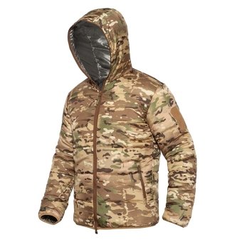 camo puffer jacket with hood Multicam