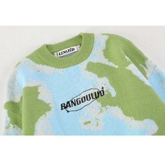 camouflage fashion sweater "Banged" Blue|Green