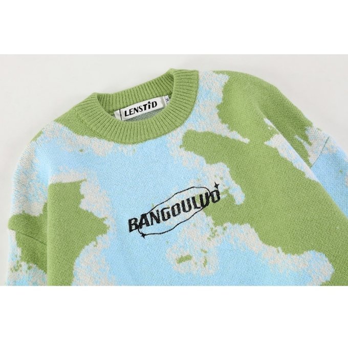 camouflage fashion sweater "Banged" Blue|Green