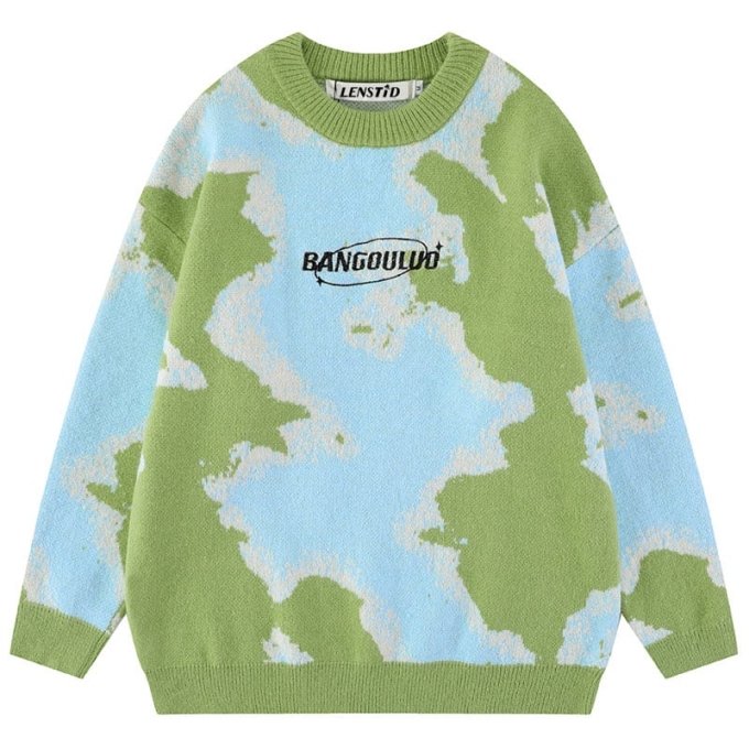 camouflage fashion sweater "Banged" Green