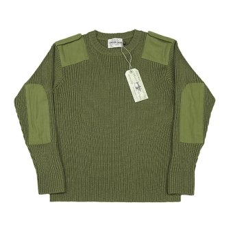commando sweater with epaulets "USMC" Olive