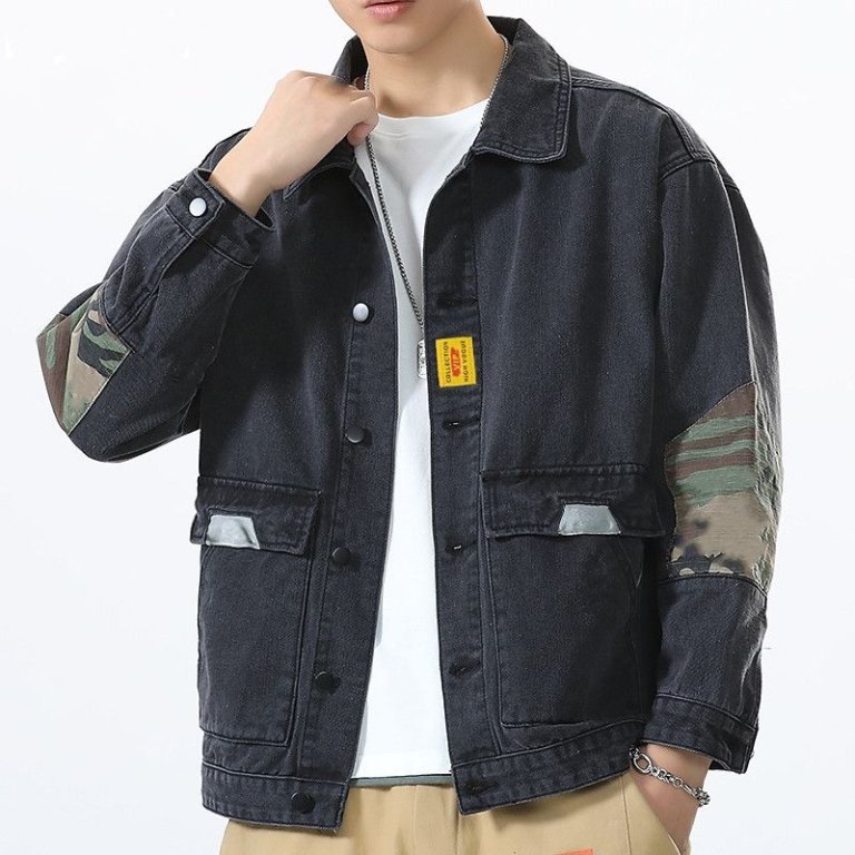 Denim Military Jacket (S)