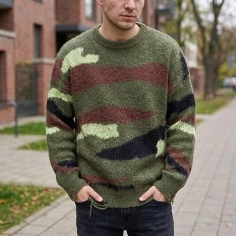 Mens camo sweater “Spark” TN