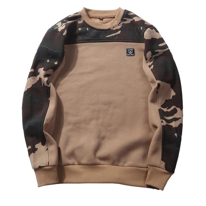 Sudaderas militares y de camuflaje con cuello redondo