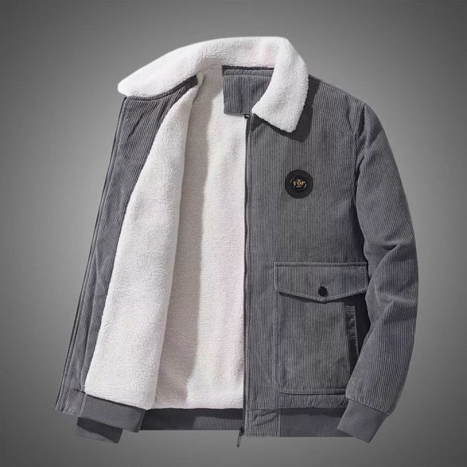 military bomber jacket vintage Shadow Grey