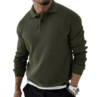 military button sweater Olive