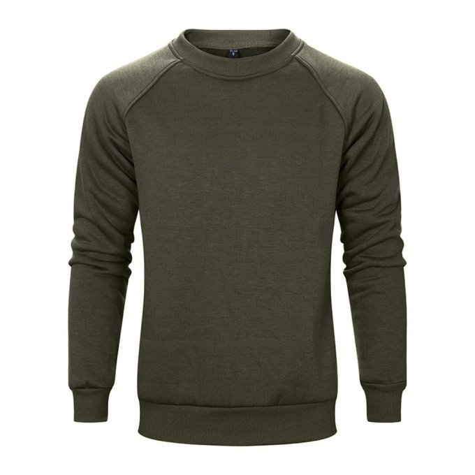 military style sweatshirt Olive