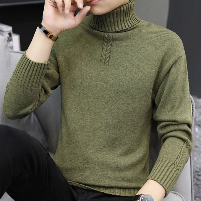 military turtleneck sweater Black|Army Green