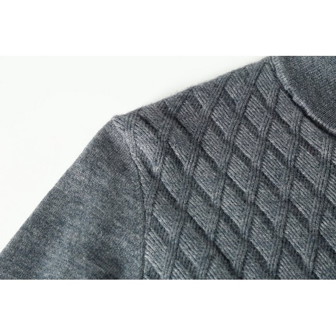quarter zip military sweater Beige|Green|Grey