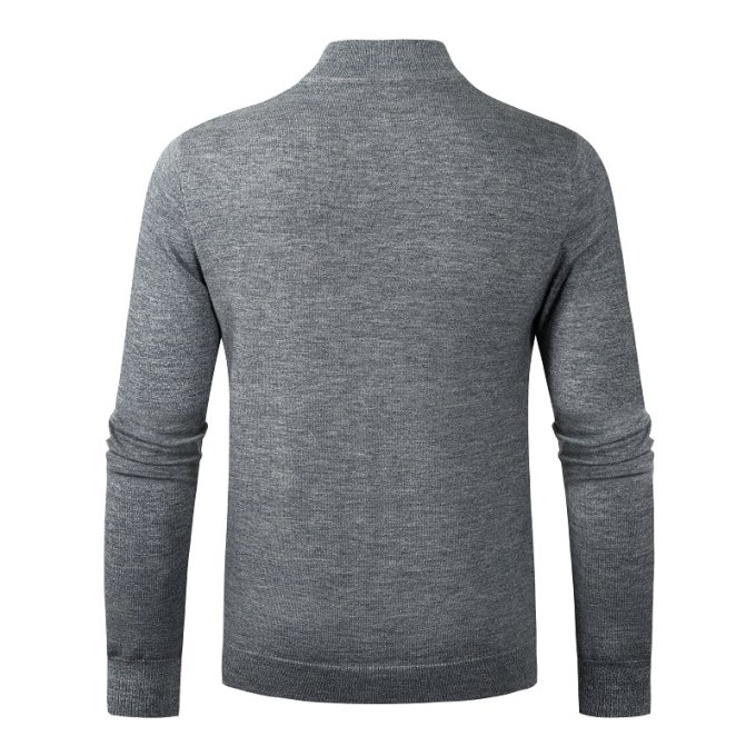 quarter zip military sweater Beige|Green|Grey