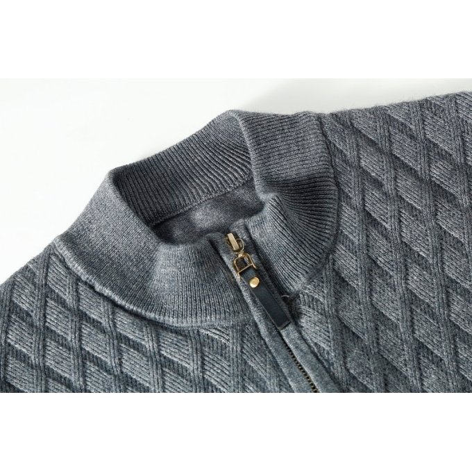 quarter zip military sweater Beige|Green|Grey