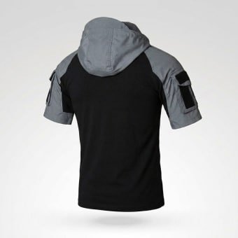 Short sleeve combat shirt with hood “Prizrak”
