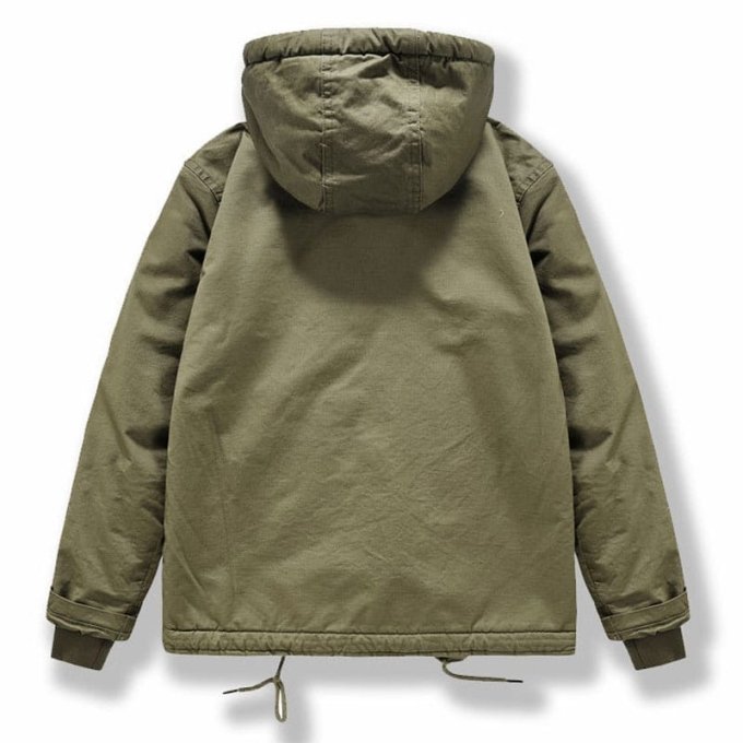 vintage hooded military jacket