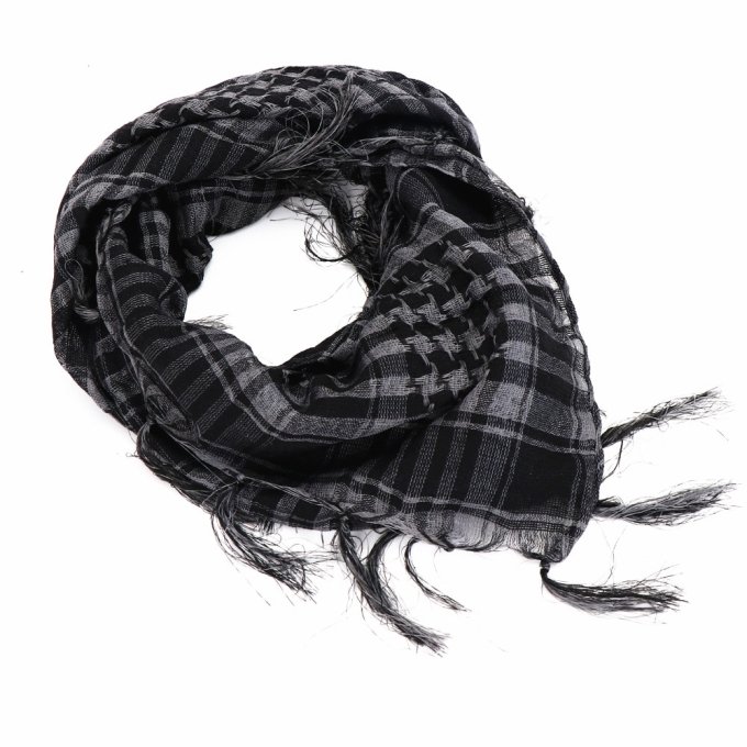black and grey shemagh Grey