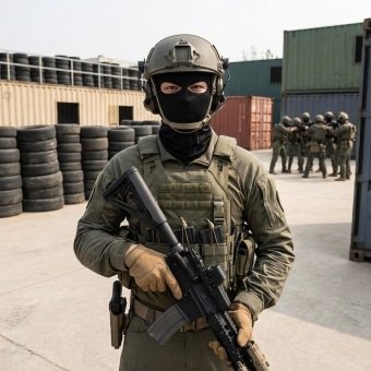 Black balaclava 2 hole
