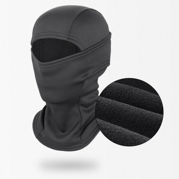 black fleece balaclava