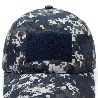 Digital blue camo cap