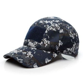 digital blue camo cap