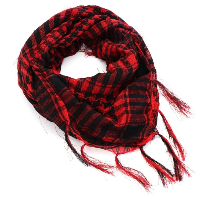 red and black shemagh