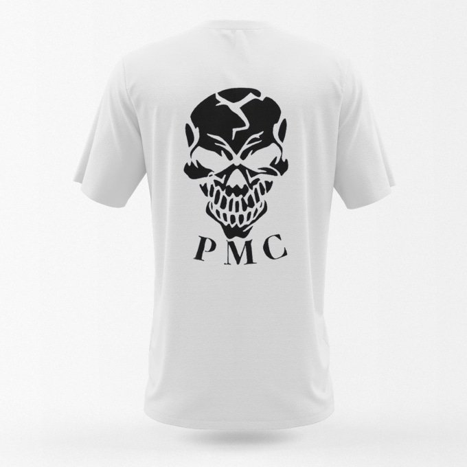 skull military t shirt White