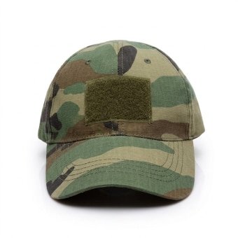 Woodland camo tactical cap