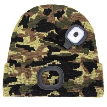 Beanie with flashlight Camo