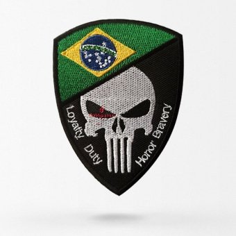 Brazil skull flag patch