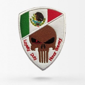 Mexico skull flag patch