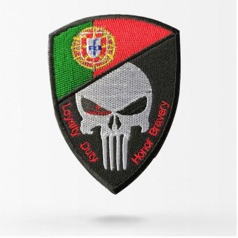 Portugal skull flag patch
