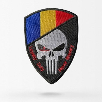 Romania skull flag patch