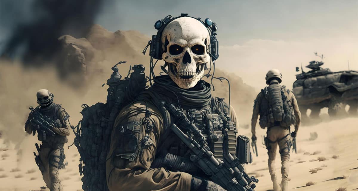Military skull patches