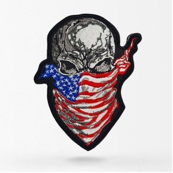 american flag skull patch