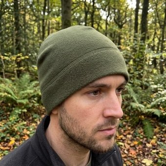 Army green fleece beanie