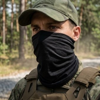 Black neck gaiter