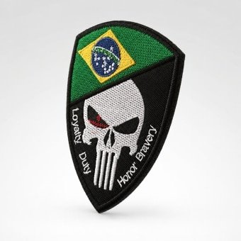 Brazil skull flag patch